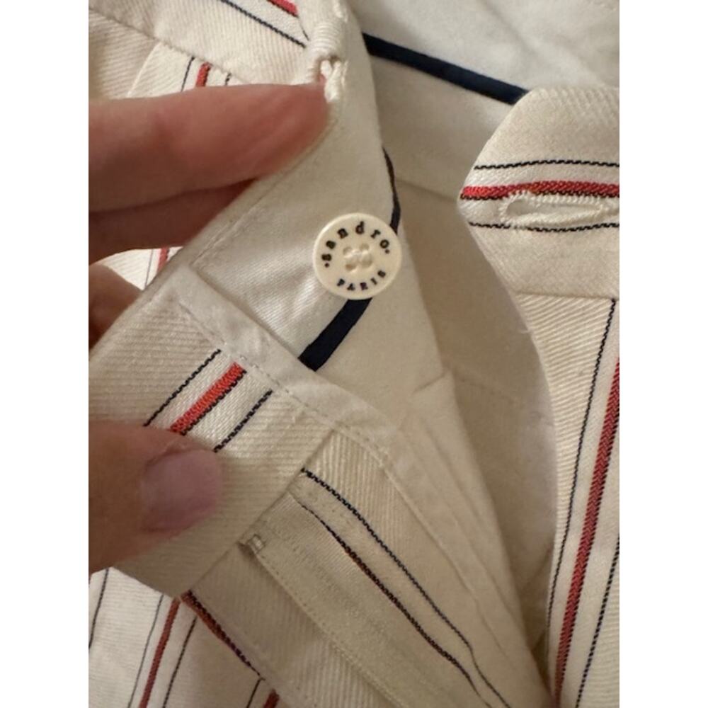 Sandro Paris Ringo Cropped Striped Pants 38 - Picture 4 of 9